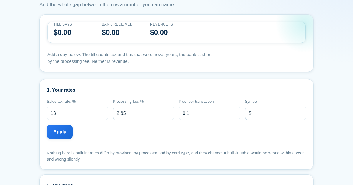 Three Numbers Called Sales – Till vs Bank Reconciliation